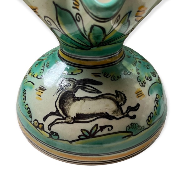 Stunning Puento Arzobispo Fat Bottom Wine Pitcher- Antique Green, Made in Spain - Picture 7 of 9